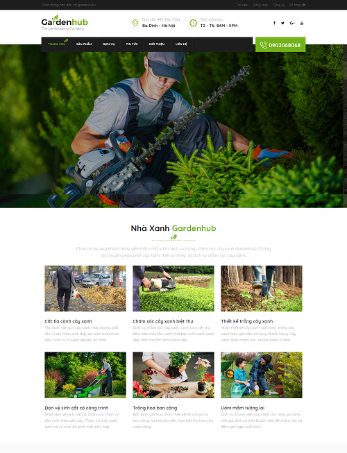 Web công ty dịch vụ làm vườn