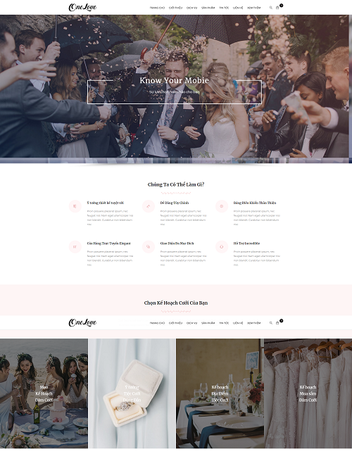 Web công ty dịch vụ đám cưới