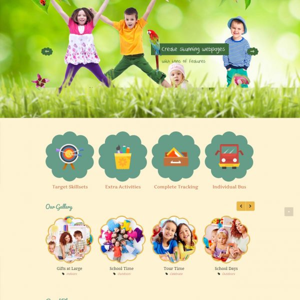 Thiết kế website - trung tâm kỹ năng cho trẻ nhỏ
